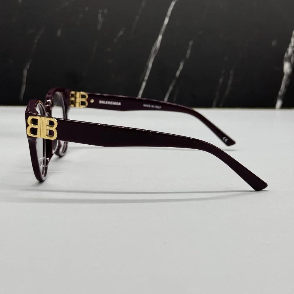 NEW BALENCIAGA BB0173O 003 VIOLET WOMEN EYEGLASSES BALENCIAGA